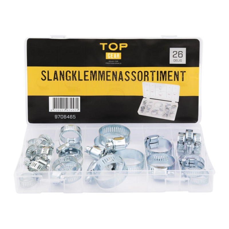 Slangklemmen assort. 26-dlg TOPGEAR