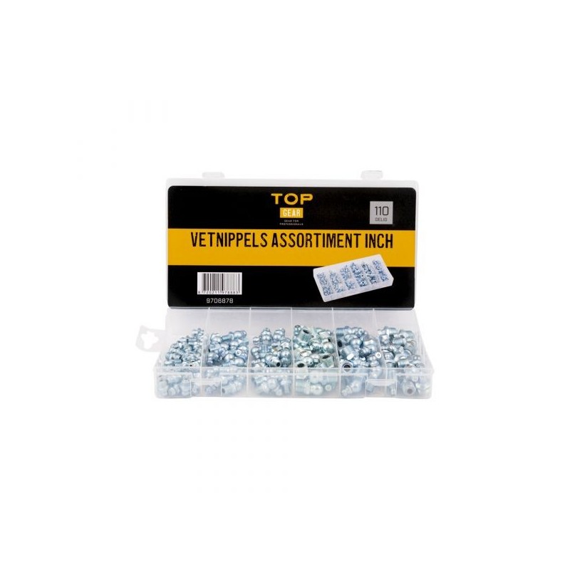 Vetnippel assort. INCH 110-dlg TOPGEAR