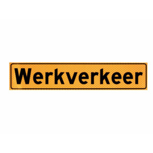 Sticker werkverkeer refl. 40x9,5cm
