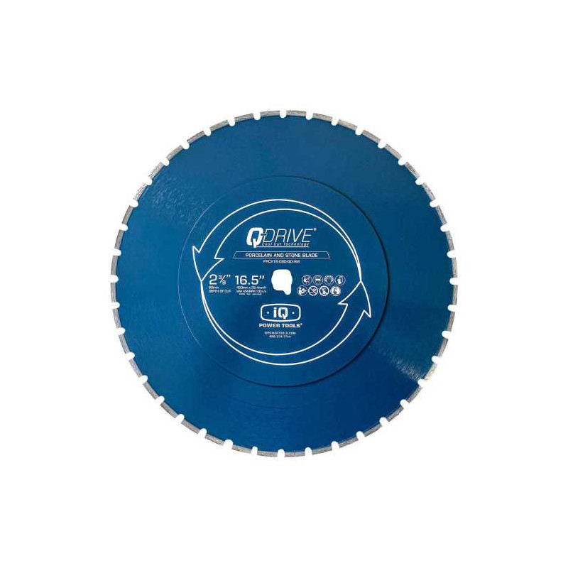 Diamantzaagblad 420mm Q-Drive porselein & steen iQMS362 blauw Diamantzaagblad 420mm Q-Drive porselein & steen iQMS362 blauw